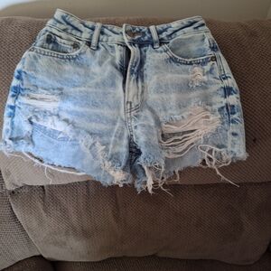 American Eagle Outfitters Light Blue High Waist Shorts